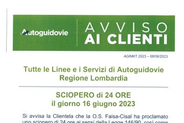 Autoguidovie-avviso di sciopero